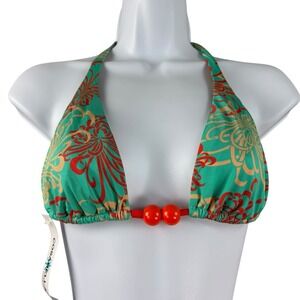 Cosabella‎ Mare Bikini Top Womens Medium Aquamarine Geisha Halter Top